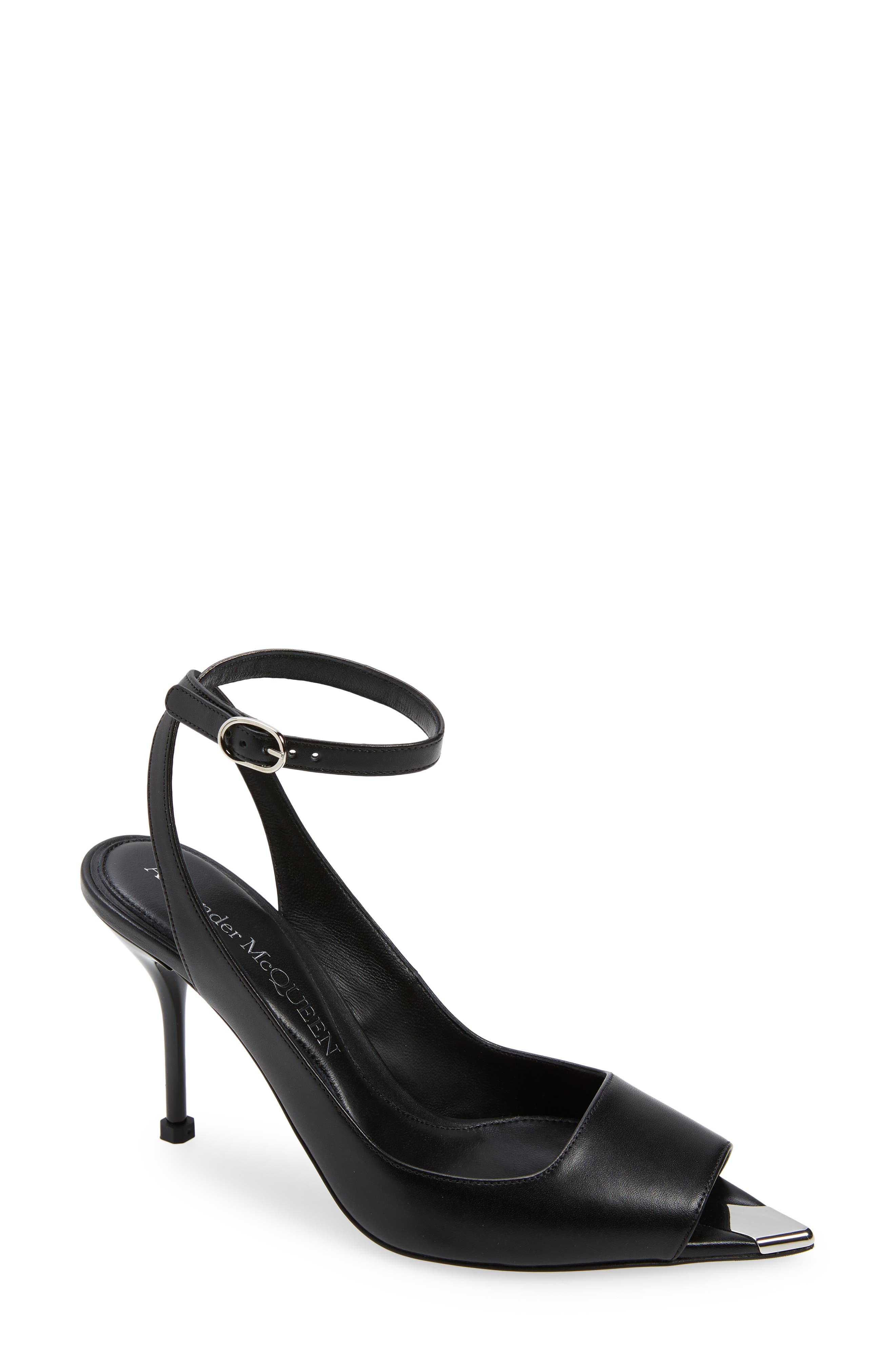 McQueen Punk Pointed Toe Sandal, Main, color, 