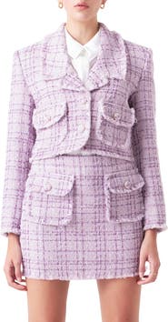 Endless Rose Tonal Bouclé Tweed Blazer