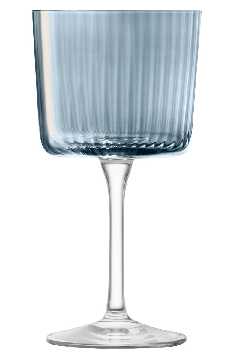 LSA Gems Set of 4 Wine Glasses, Alternate, color, Blue