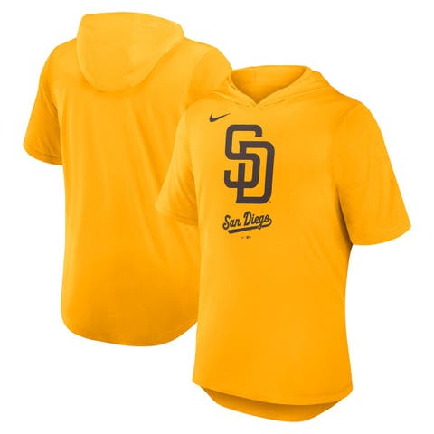 Men's Nike Gold San Diego Padres Tri-Blend Hoodie T-Shirt