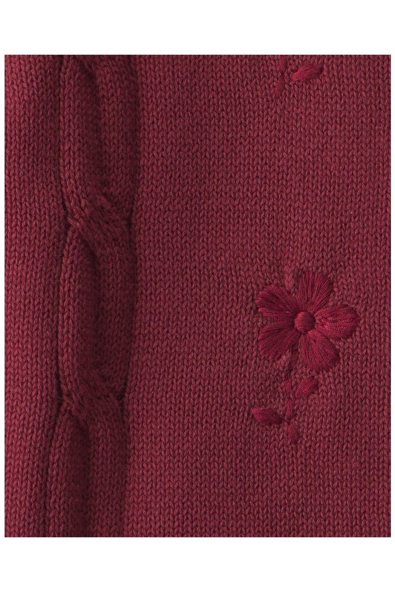 Kids' Organic Cotton Cable Knit Cardigan, Alternate, color, TERRA STONE