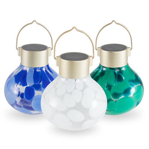 Solar Tea Lantern Multi-Colored 3-pack