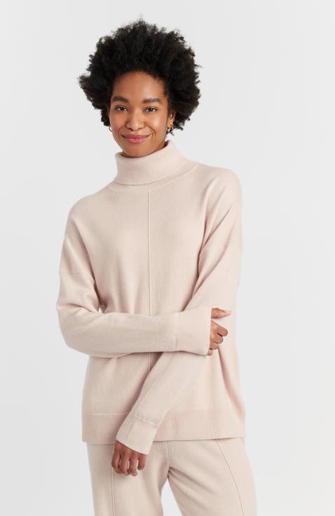 Relaxed Roll Neck Wool & Cashmere Sweater