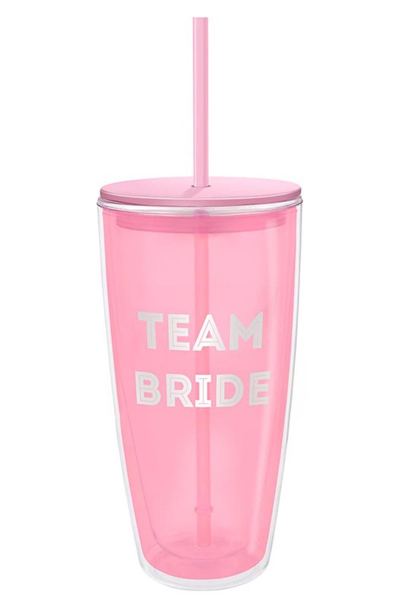 Team Bride Travel Tumbler, Main, color, PINK