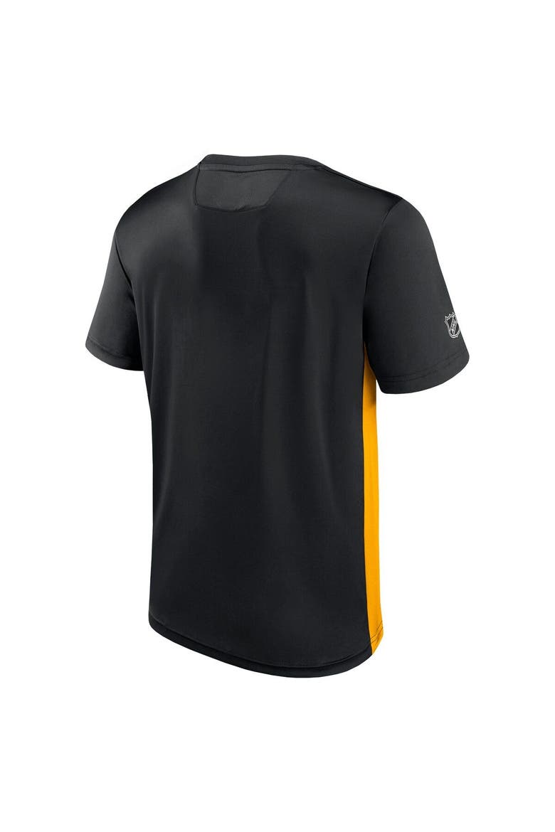 Men's Fanatics Branded Black/Gold Pittsburgh Penguins Authentic Pro Rink Tech T-Shirt, Alternate, color, Black