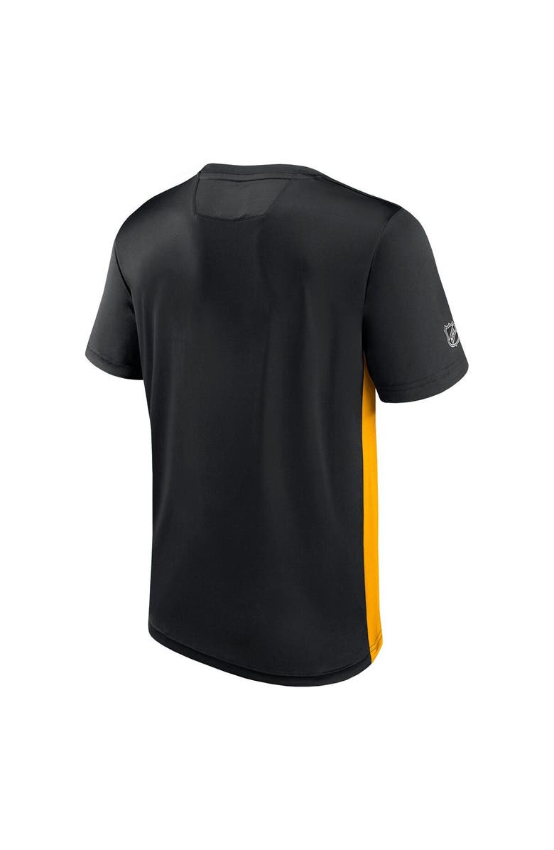 FANATICS Men's Fanatics Branded Black/Gold Pittsburgh Penguins Authentic Pro Rink Tech T-Shirt, Alternate, color, Black