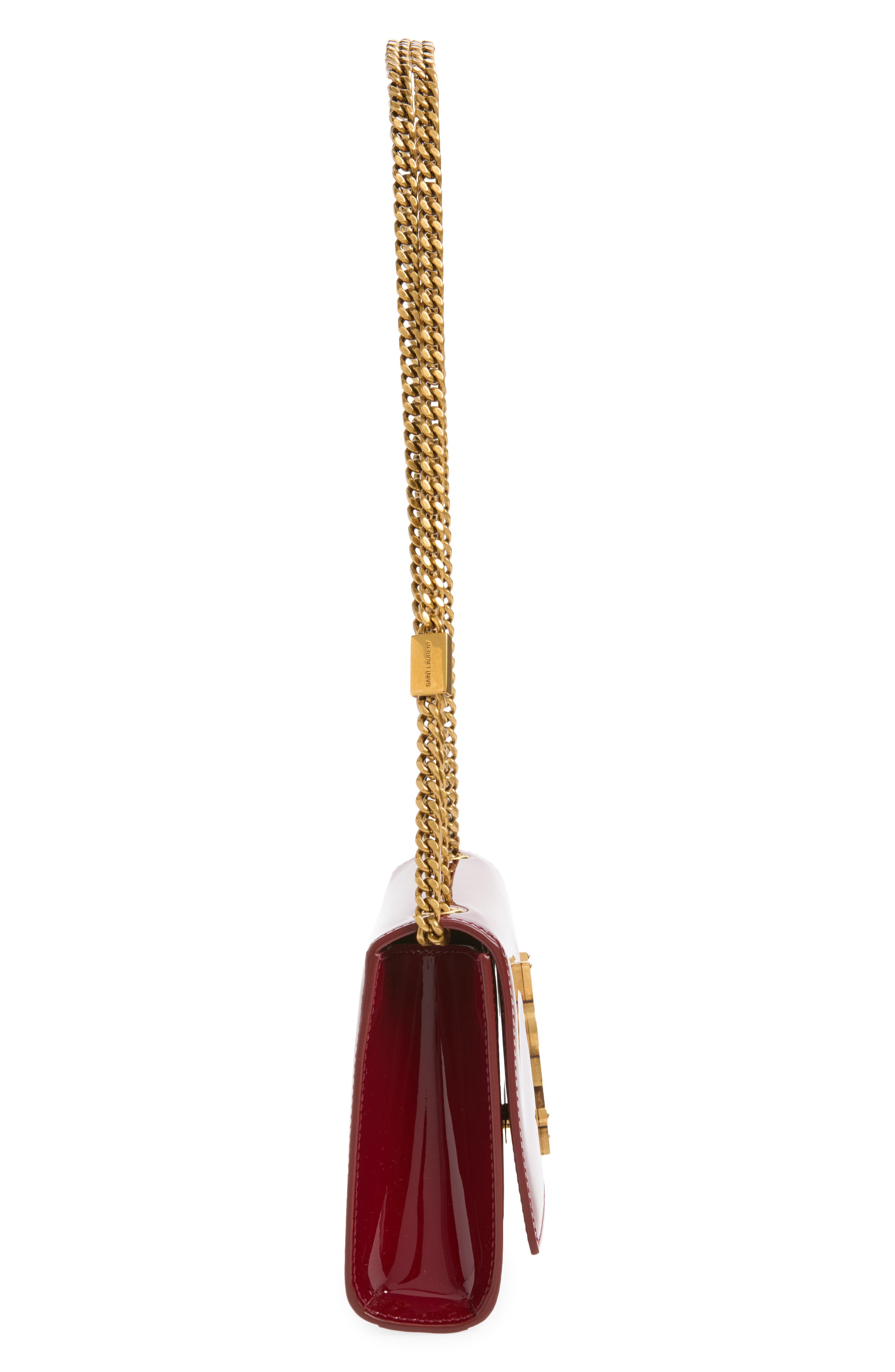 Small Kate Patent Leather Crossbody Bag, Alternate, color, GRENADE