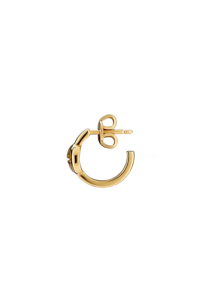 Interlocking G Huggie Hoop Earrings, Alternate, color, GOLD