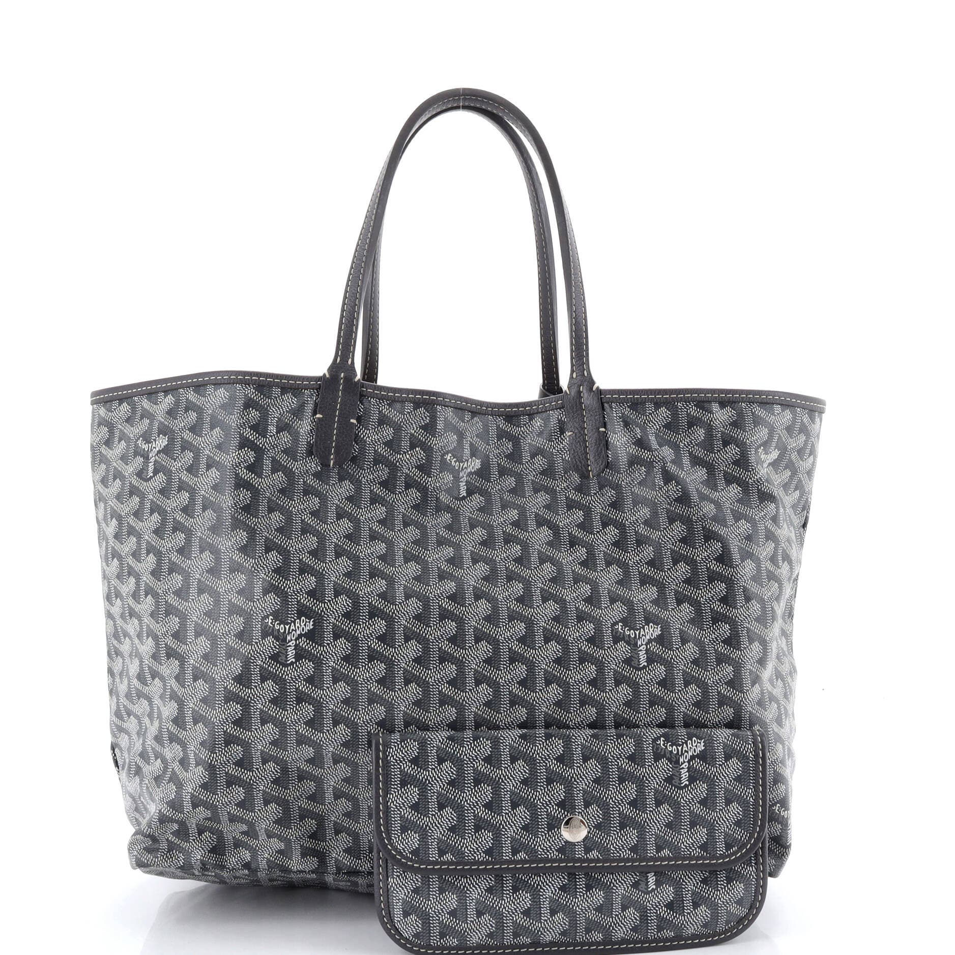 Pre-Owned Goyard Saint Louis Tote Coated Canvas PM, Alternate, color, Gray