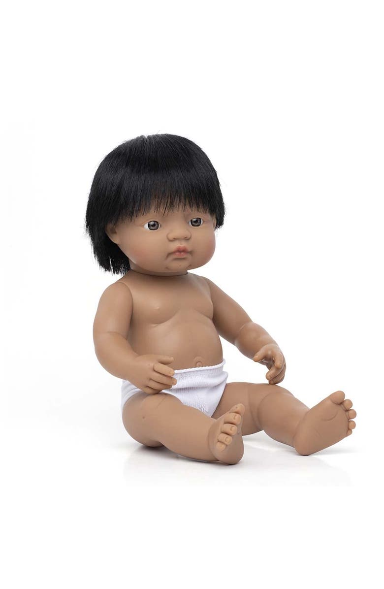 Miniland Baby Boy Doll with Hair - 15", Main, color, Medium Skin