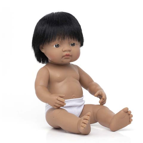 Baby Boy Doll with Hair - 15"
