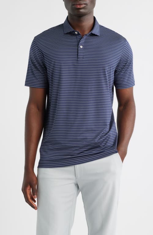 Johnnie-o Beau Stripe Performance Polo In Blue
