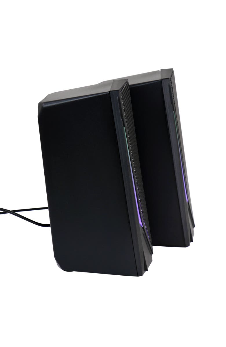 Befree Sound 2.0 Computer Speakers for Gaming with LED RGB Lights, Alternate, color, Black