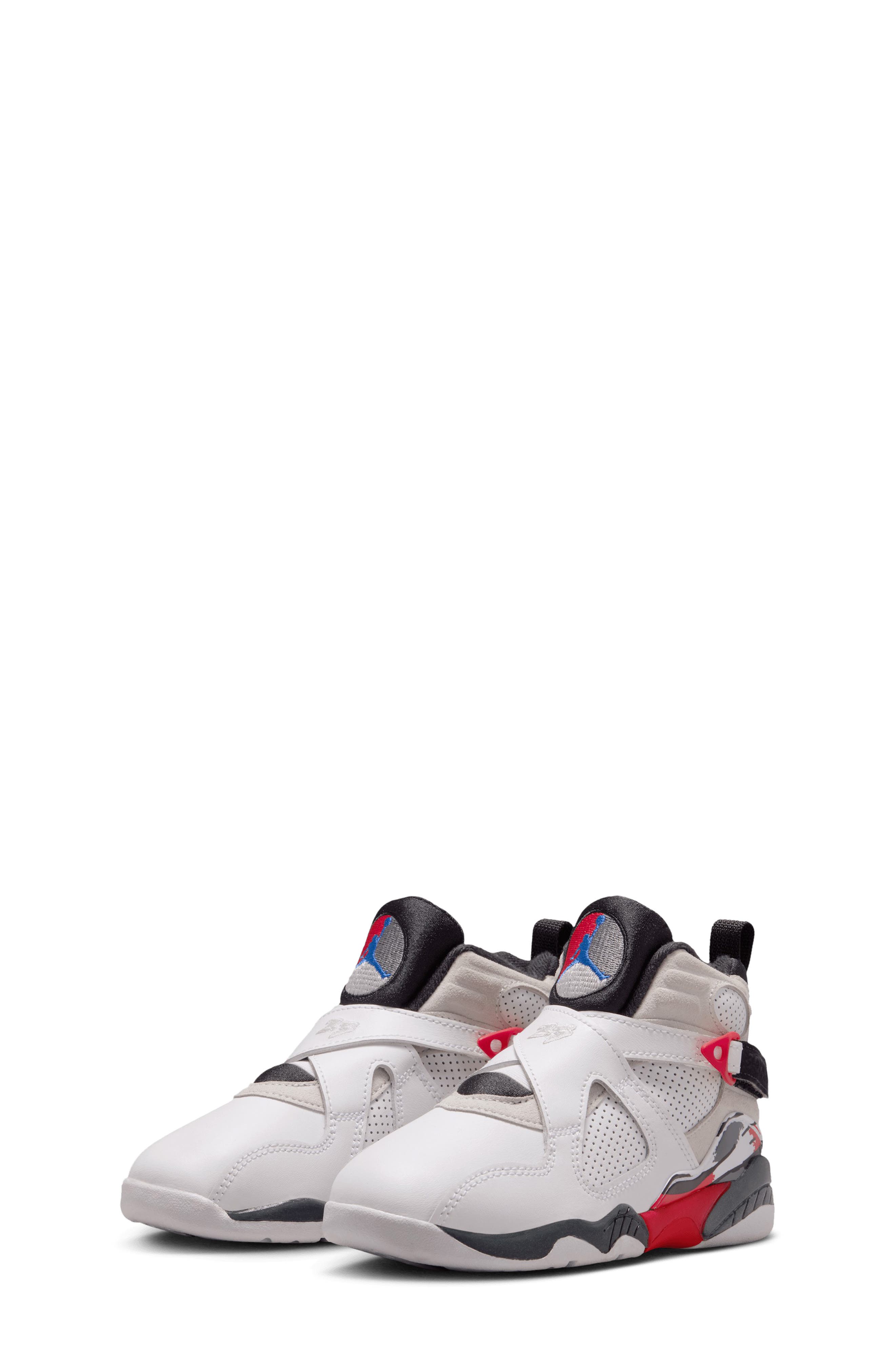 Nike Kids' Jordan 8 Retro Sneaker, Alternate, color, White/ Black