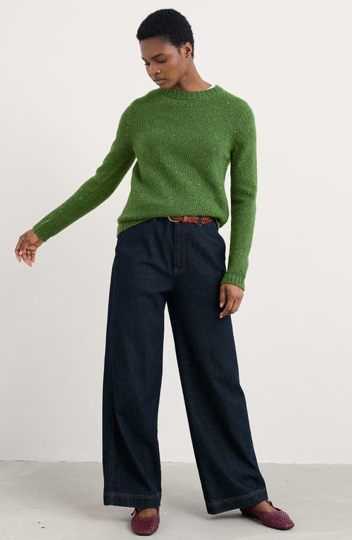 Seasalt Cornwall Dawson Pick Merino Wool Blend Crewneck Sweater In Green