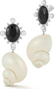 SPHERA MILANO Shell Statement Drop Earrings