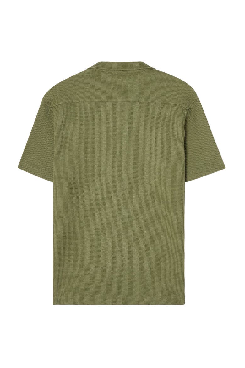 Williams Waffle Knit Camp Shirt, Alternate, color, OLIVE