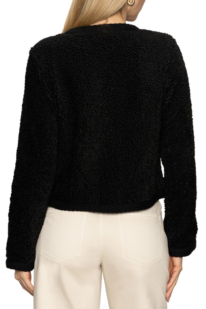 Cozy Textured Cardigan, Alternate, color, BLACK