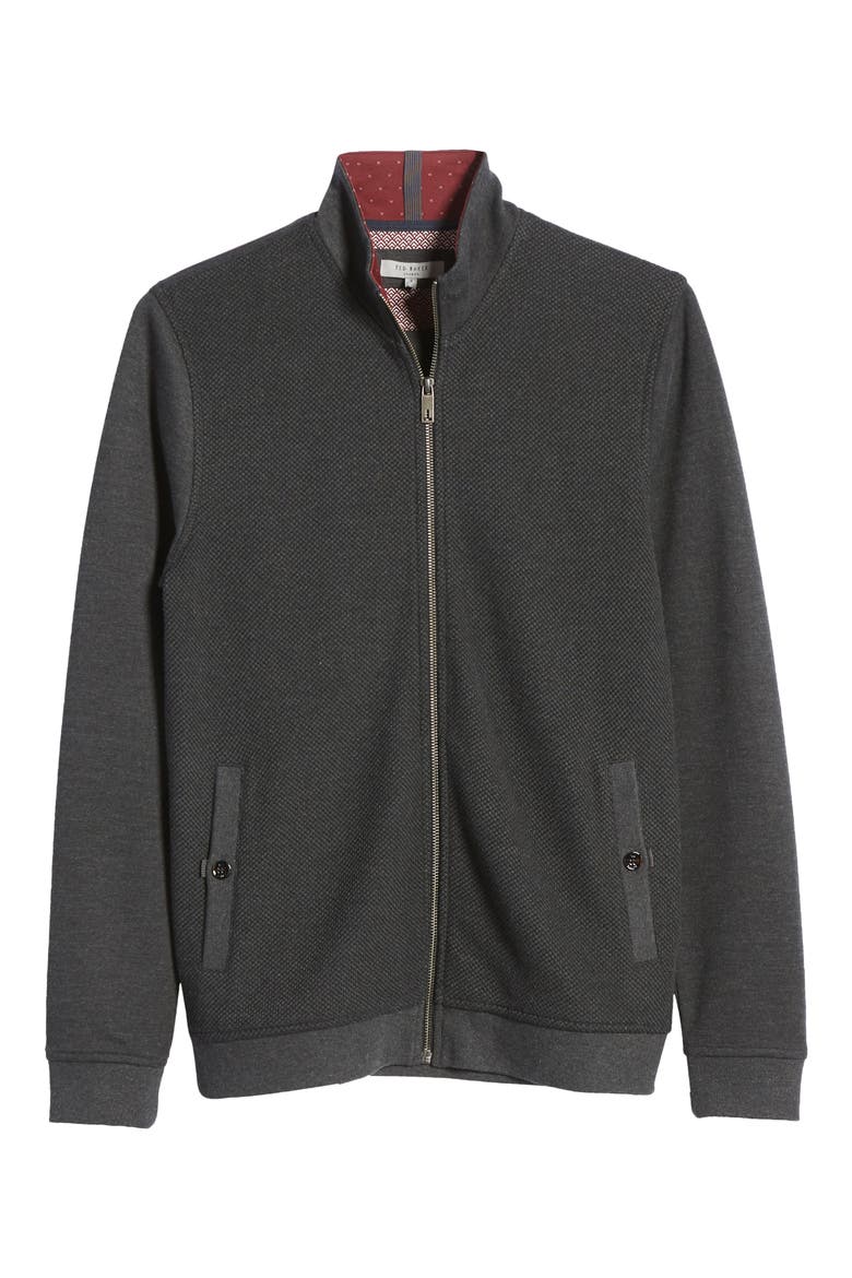 Bonfyre Slim Fit Knit Jacket, Alternate, color, CHARCOAL