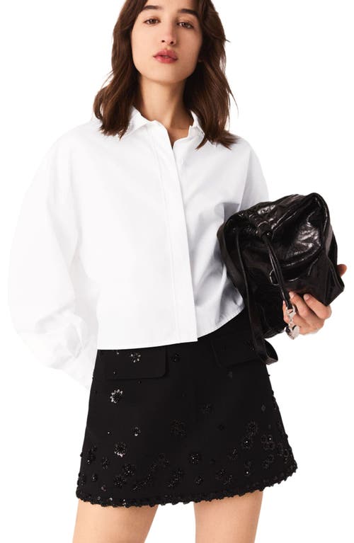 Maje Embroidered Skort In Black