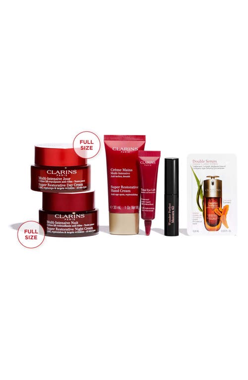 Clarins Super Restorative Luxury Set $366 Value In Transparent