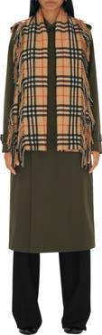 Burberry Medium Check Happy Fringe Cashmere Scarf