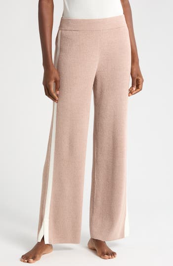 Barefoot Dreams® CozyChic® Ultra Lite® Contrast Rib Pajama Pants | Nordstrom