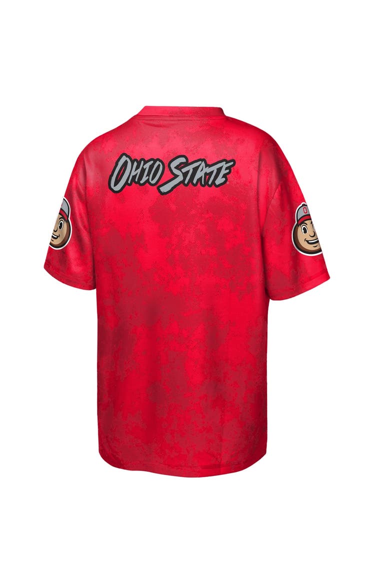Youth Outerstuff  Scarlet Ohio State Buckeyes Off-Side Sublimated T-Shirt, Alternate, color, Scarlet
