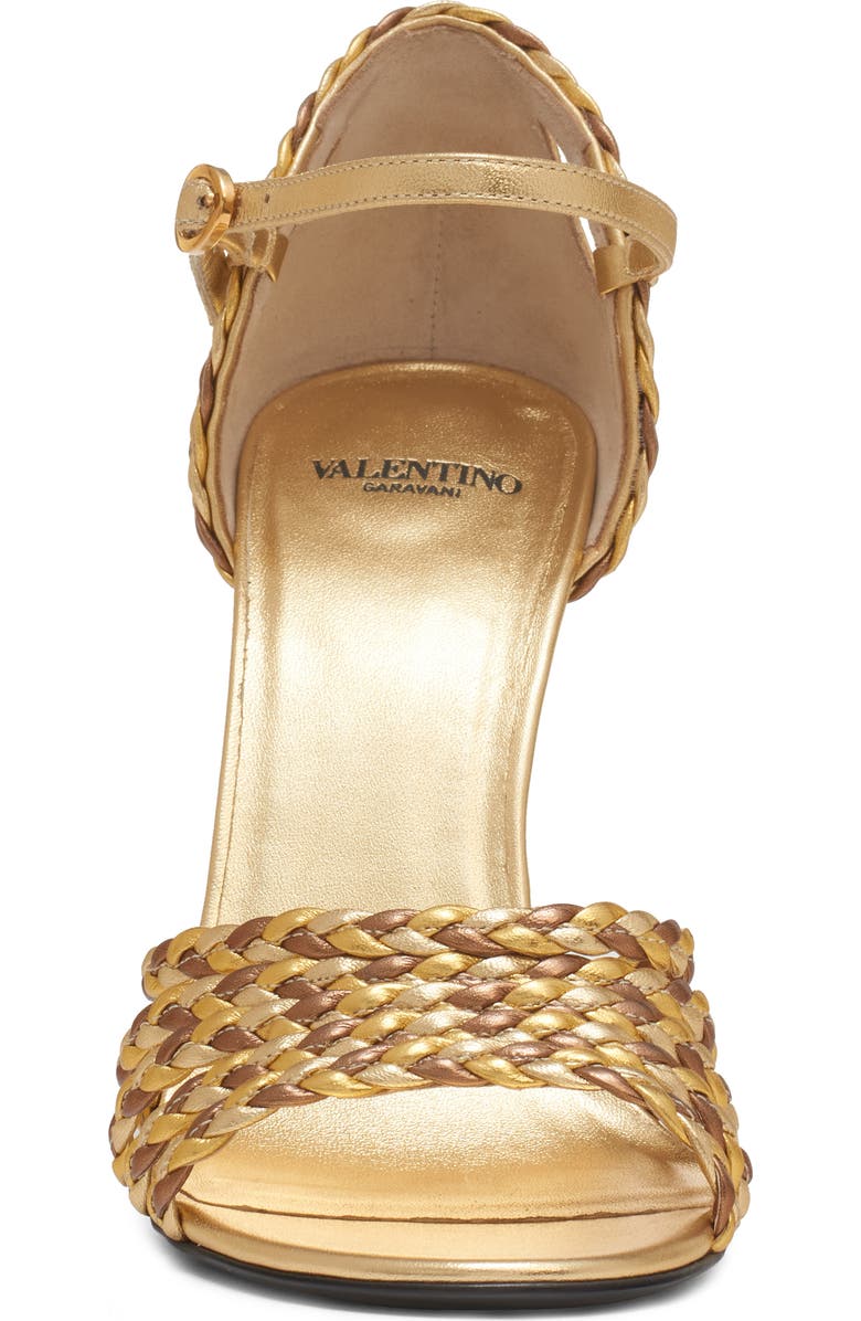 Valentino Garavani Hi Dolly Metallic Ankle Strap Sandal, Alternate, color, Antique Brass