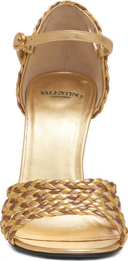 Valentino Garavani Hi Dolly Metallic Ankle Strap Sandal