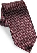 ZEGNA TIES Paglie Small Weave Mulberry Silk Tie