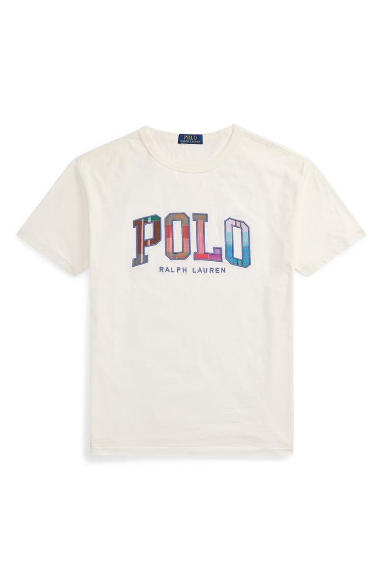 Polo Ralph Lauren Plaid Logo Appliqué Embroidered T-Shirt, Main, color, 