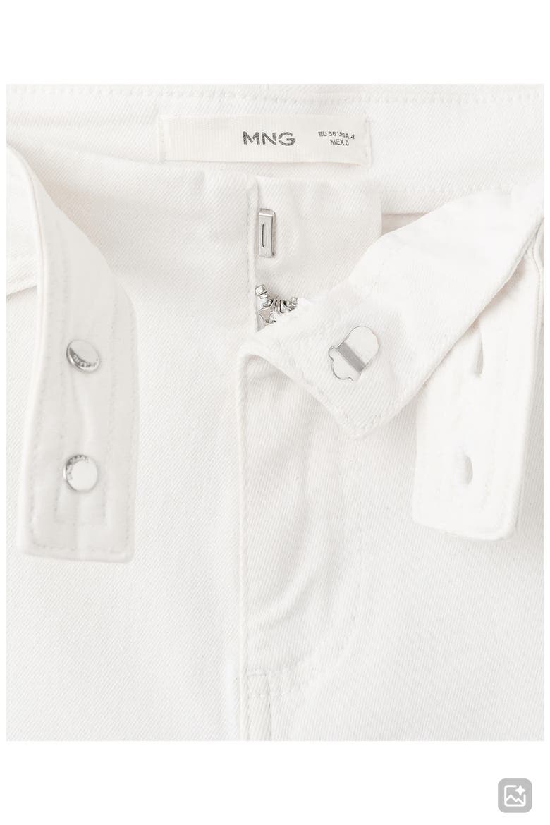 Denim Minishorts, Alternate, color, OFF WHITE