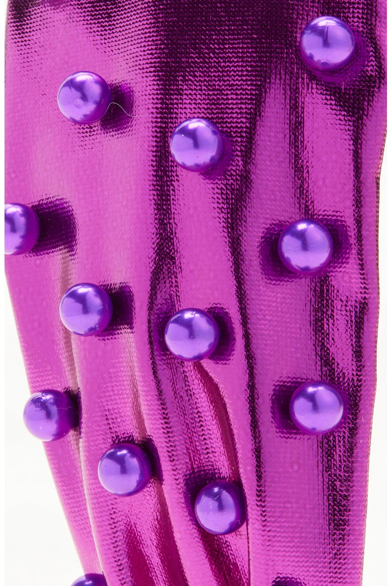 Kids' Faux Pearl Knotted Headband, Alternate, color, PURPLE