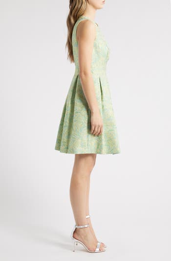 Jacquard Fit & Flare Dress