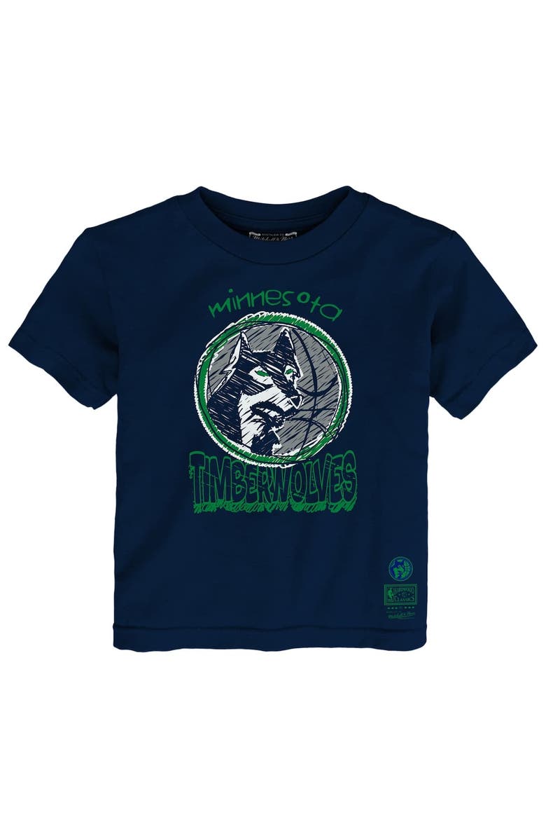 Mitchell & Ness Toddler Mitchell & Ness Navy Minnesota Timberwolves Favorite Team T-Shirt, Alternate, color, Navy