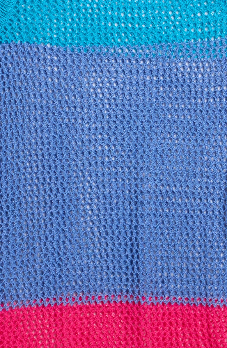 Beach Lingo Kids' Open Knit Cover-Up Dress, Alternate, color, Blue Multi