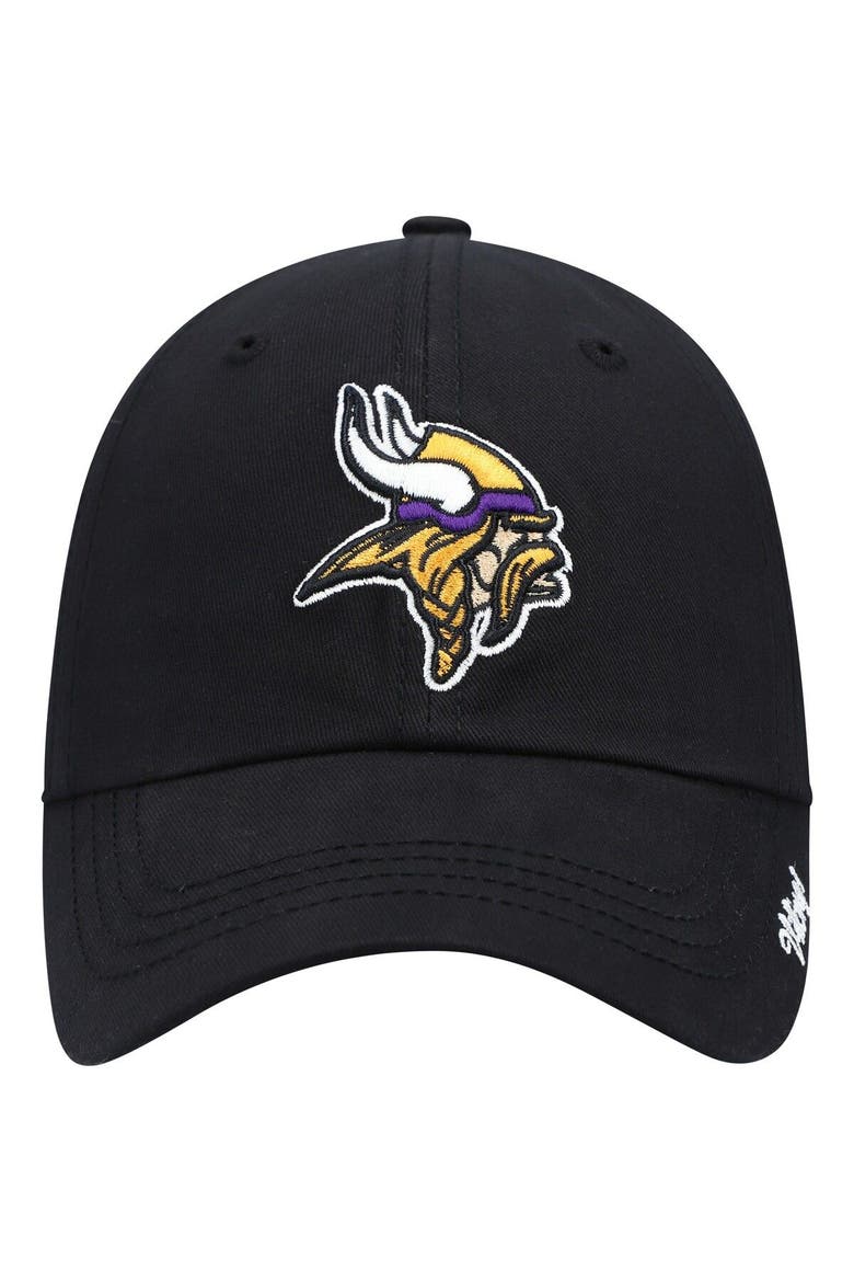 Women's '47 Black Minnesota Vikings Miata Clean Up Secondary Adjustable Hat, Alternate, color, Black