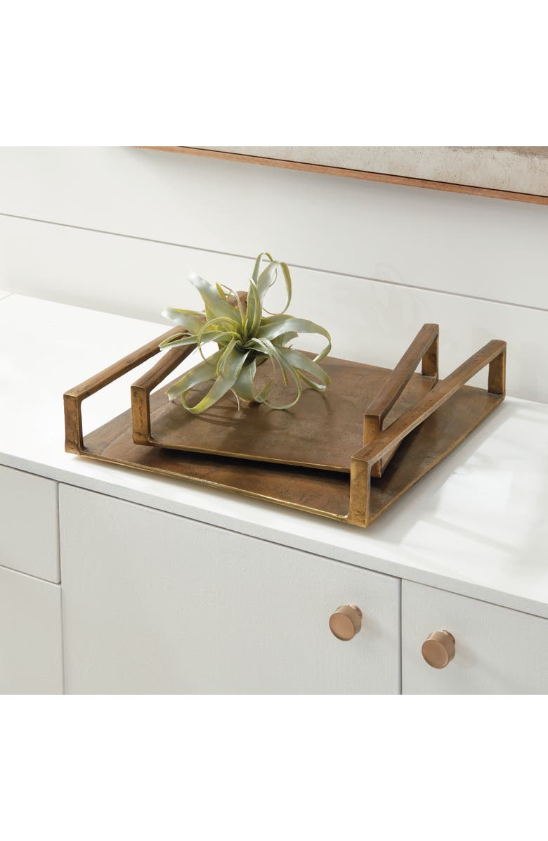 Napa Home & Garden Cabot Square Tray Large, Alternate, color, Gold