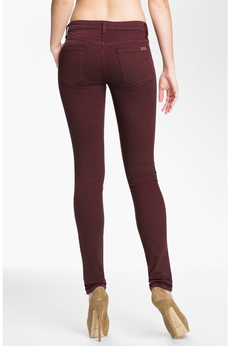 Skinny Stretch Jeans, Alternate, color, BORDEAUX