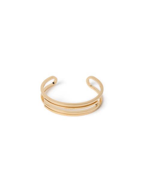 Women's Gold Paper Clip Cuff