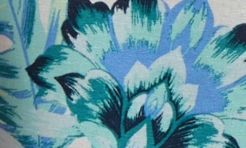 Nvlt Side Waist Tie Wide Leg Pants In Tropical Blue