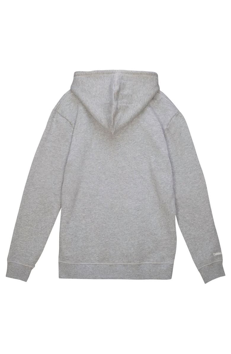 Mitchell & Ness Men's Mitchell & Ness Heather Gray New England Patriots Helmet Logo Vintage Pullover Hoodie, Alternate, color, Heather Gray