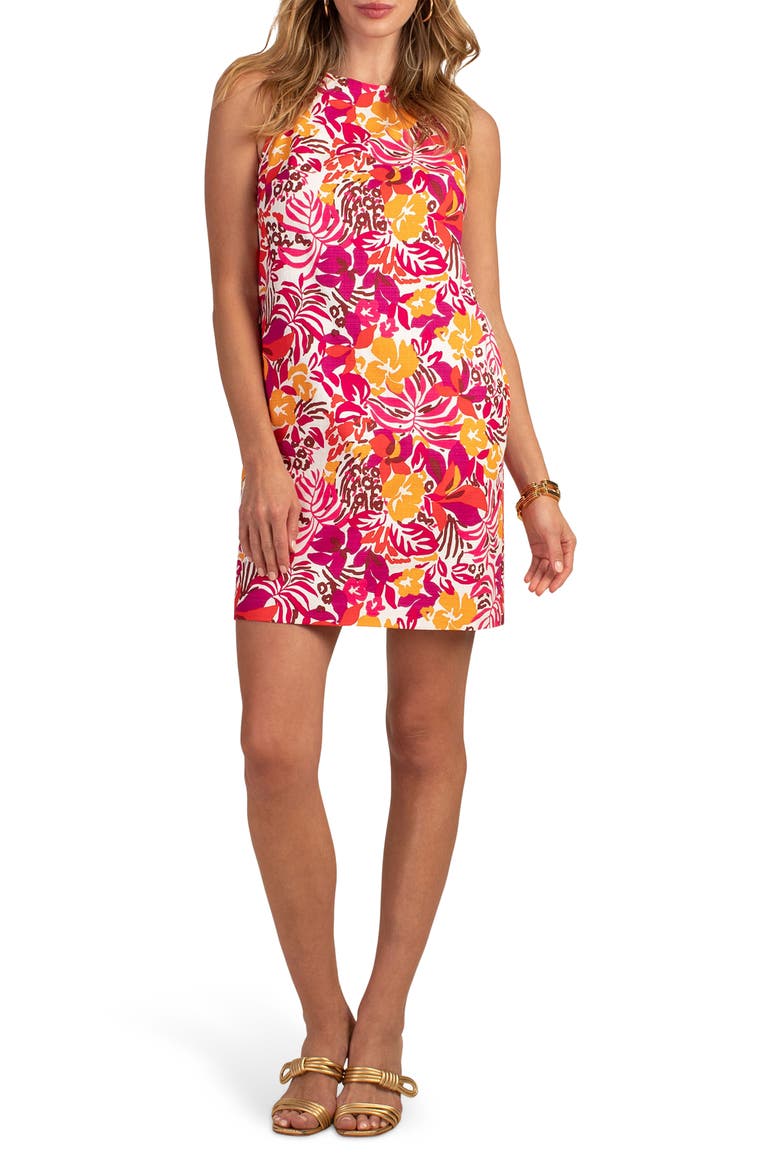 Sansour Floral Sleeveless Sheath Dress, Main, color, ROCKROSE MULTI