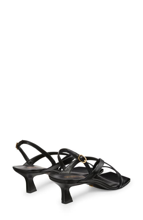 Stuart Weitzman Oasis 50 Kitten Heel Slingback Sandal In Black