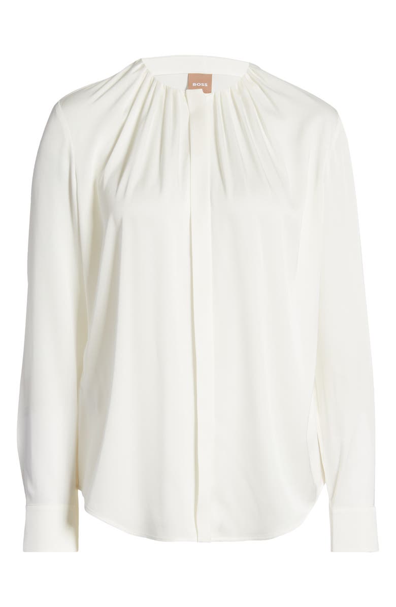 BOSS Banora Stretch Silk Blouse, Alternate, color, 