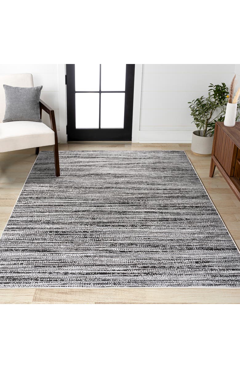 JONATHAN Y Lotus Modern Persian Floral Area Rug, Alternate, color, Black/Gray