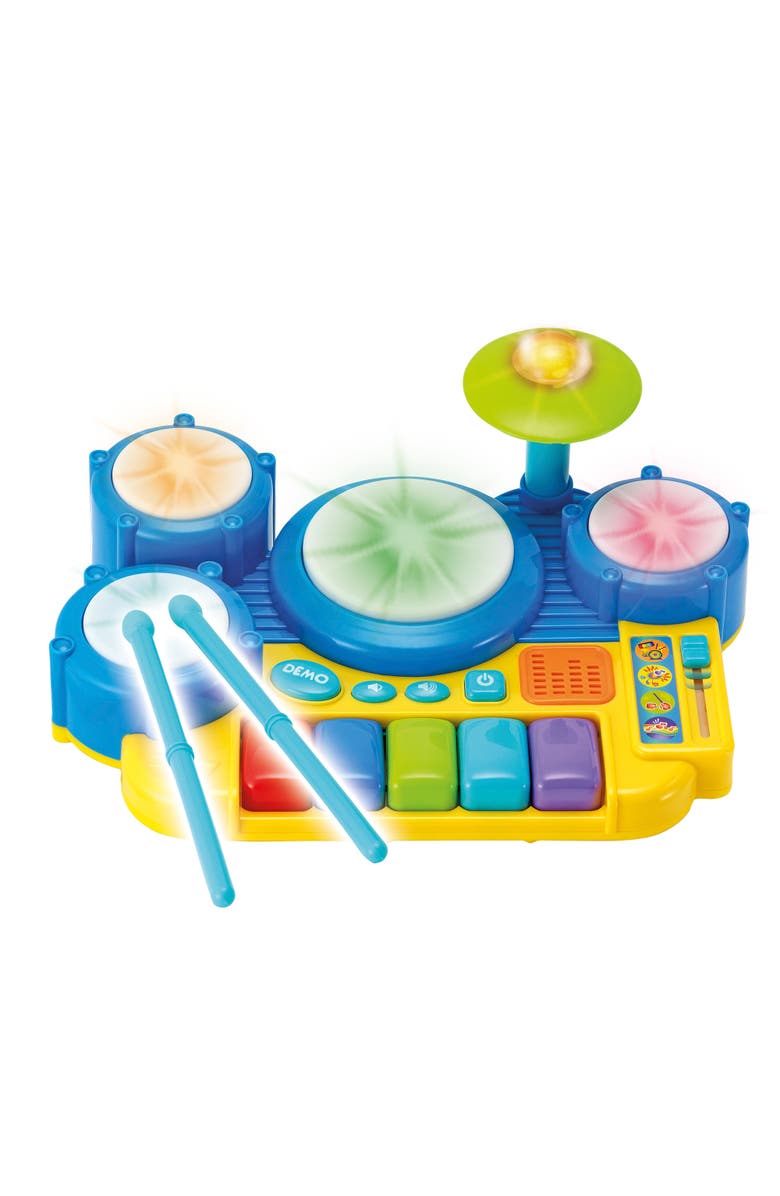 Winfun Boppin Beats Drum Set Keyboard Musical Toy, Alternate, color, Multicolored