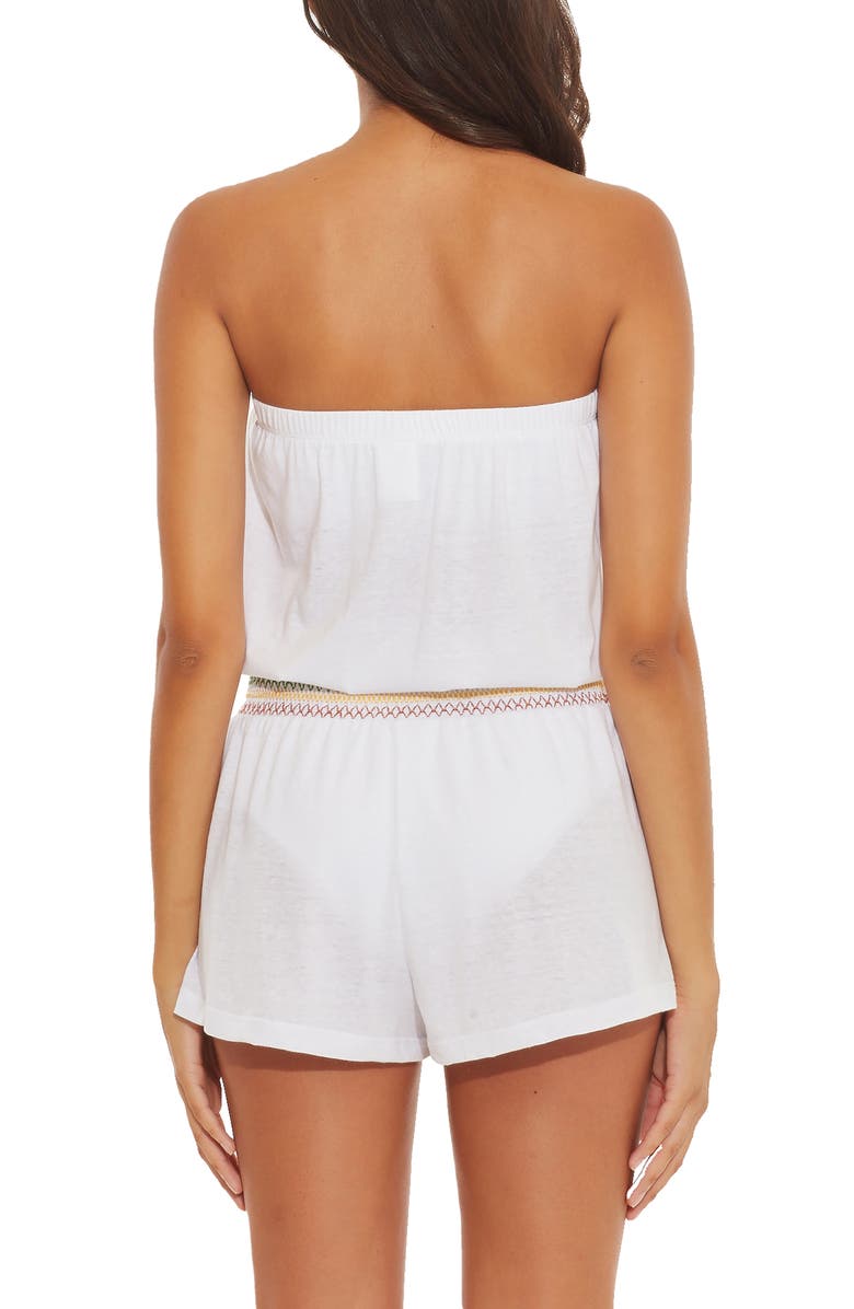 Soluna Sunset Smocked Cover-Up Romper, Alternate, color, 