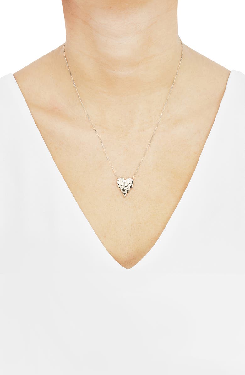 Frankie & Zoe Nugget Heart Pendant Necklace, Alternate, color, Yellow Gold